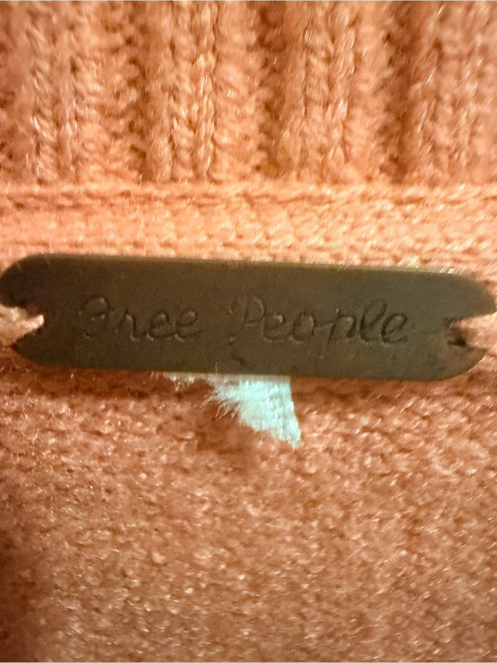 Free People Rust Orange Oversized V-Neck Drop Shoulder Sweater Medium